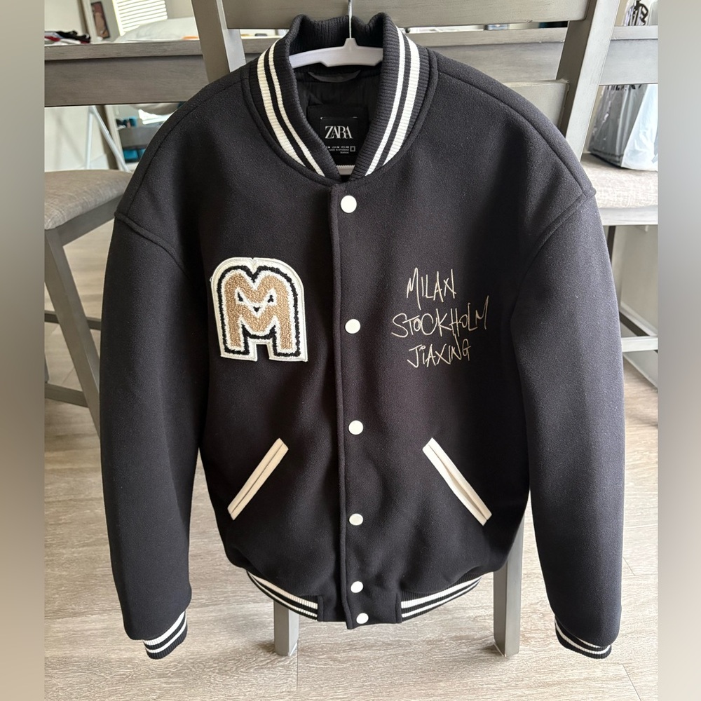 ZARA Men Bomber Varsity Jacket